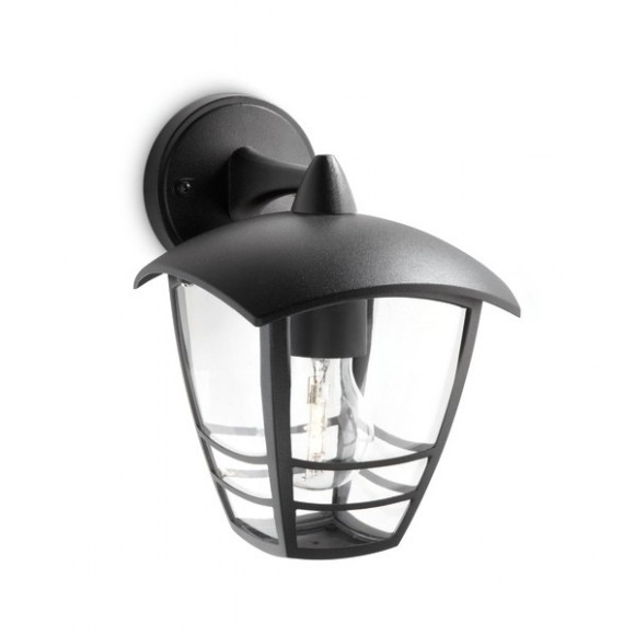 vonkajšie nástenné svietidlo Philips CREEK 1x60W E27 - čierna