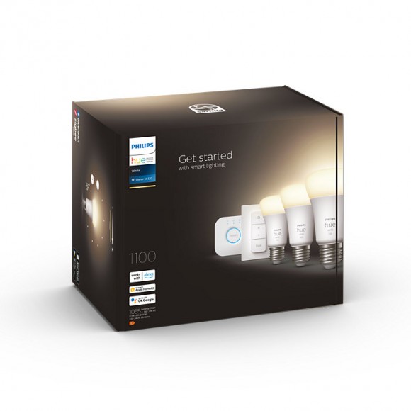 Philips Hue 8719514289130 LED sada žiaroviek Starter Kit 3x9,5W | E27 | 1100lm | 2700K - White, stmievateľné, Bluetooth