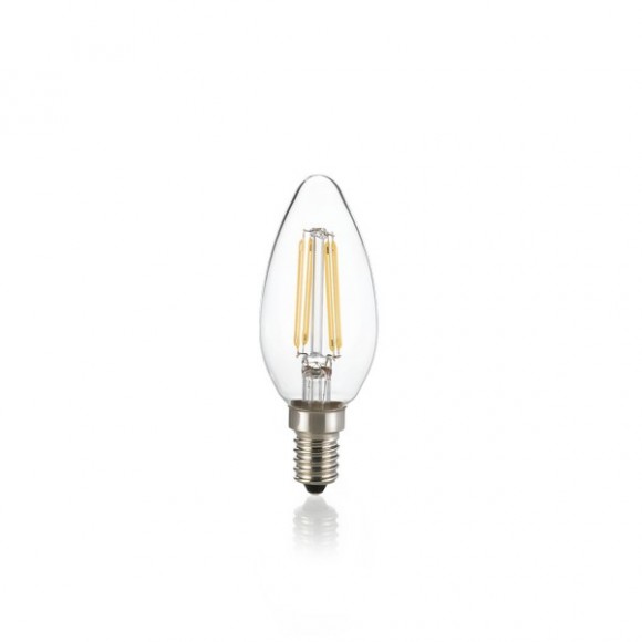 Ideal Lux 188928 LED žiarovka Filament B35 1x4W | E14 | 320lm | 3000K - stmievateľná, číra