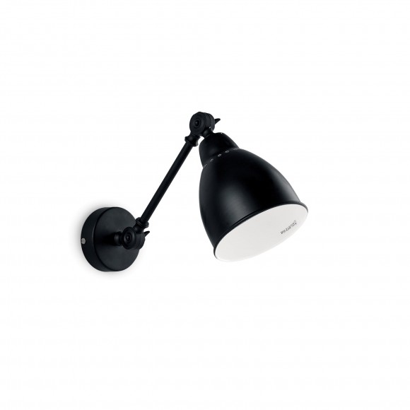 Ideal Lux 027852 nástenná lampa Newton 1x60W | E27 - čierna