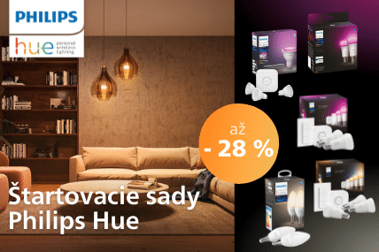 Užite si našu bleskovú víkendovú zľavu 20 % na vybrané balíčky Philips Hue