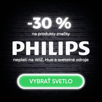 Black Friday - zľava 30 % na osvetlenie Philips