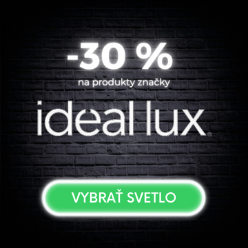 Black Friday - zľava 30 % na osvetlenie Ideal Lux