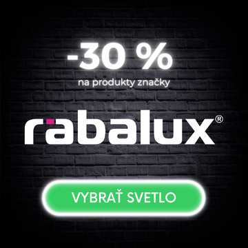 Black Friday - zľava 30 % na osvetlenie Rabalux
