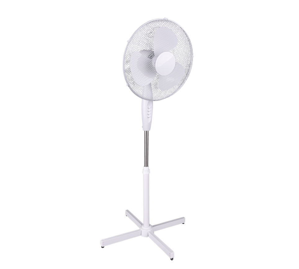 STOJANOVÝ OTOČNÝ VENTILÁTOR BERGEN - NASTAVITEĽNÝ, BIELY