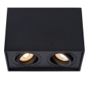 Lucide 22953/02/30 stropné bodové svietidlo Tube 2x50W | GU10 - čierna, nastaviteľné, stmievateľné