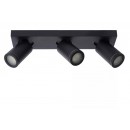 Lucide 09930/15/30 stropné bodové svietidlo 3x5W | LED GU10 | 3x320lm | 2200K / 3000K | IP44 - žiarovka je súčasťou balenia, čierna, nastaviteľné, stmievateľné, CCT
