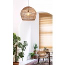 Lucide 03437/60/44 závesné stropné svietidlo Moloko 1x40W | E27 - okrová, ratan, stmievateľné