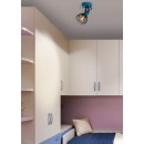 Lucide 08927/01/35 nástenná bodová lampa Pola 1x60W | E27 - modrá, nastaviteľná, stmievateľná