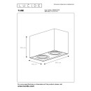 Lucide 22953/02/30 stropné bodové svietidlo Tube 2x50W | GU10 - čierna, nastaviteľné, stmievateľné