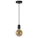 Lucide 08426/01/30 závesné stropné svietidlo Jova 1x60W | E27 - čierna, stmievateľné
