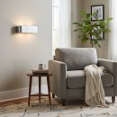 Ideal Lux 088273 nástenné svietidlo Clip Small Argento 2x60W | E27 - strieborné, obdĺžnik