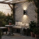 Ideal Lux 092317 vonkajšie nástenné svietidlo Gun 2x60W | E27 | IP54 - čierne