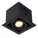 Lucide 09926/01/30 zápustné bodové svietidlo Chimney 1x50W | GU10 - čierna, nastaviteľné, stmievateľné