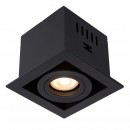 Lucide 09926/01/30 zápustné bodové svietidlo Chimney 1x50W | GU10 - čierna, nastaviteľné, stmievateľné