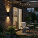 Ideal Lux 100395 vonkajšie nástenné svietidlo Gun 2x35W | GU10 | IP54 - čierne