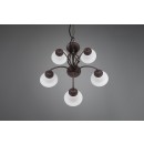 Trio 101000524 závesné stropné svietidlo Rustica 5x40W | E14 - hrdza, biela