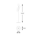Zuma Line 133867-028002 stojacia lampa OMI G9