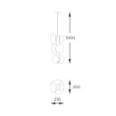Zuma Line 133867-027984 závesné stropné svietidlo OMI G9