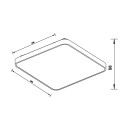 Zuma Line 12100006-GD LED prisadené stropné svietidlo SIERRA | 40W integrovaný LED zdroj