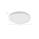 Philips Hue  8721103044594 prisadené stropné svietidlo Surimu  | 60W integrovaný LED zdroj | 2850lm | 2000-6500K | rgb - farebné | stmievač | biela