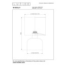 Lucide L105160144 stolná lampička WOOLLY E14