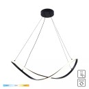 Zuma Line 19600P-BK LED závesné stropné svietidlo ERDA | 45W integrovaný LED zdroj | 3000/4000/6000K
