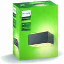 vonkajšie nástenné svietidlo Philips Hedgehog E27 1x42W - antracitová