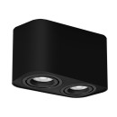 Rabalux 2053 prisadené stropné bodové svietidlo Kobald 2x42W | GU10 - čierna