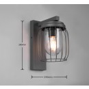 Trio 210860142 vonkajšie nástenné svietidlo Tuela 1x40W | E27 | IP44 - antracit