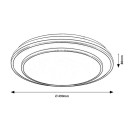 Rabalux 2130 LED stropné svietidlo Lupita 1x40W | 2700lm | 3000-6500K- stmievateľné, časovač, pamäťová funkcia, nočné osvetlenie, diaľkové ovládanie, čierna, biela