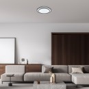 Rabalux 2130 LED stropné svietidlo Lupita 1x40W | 2700lm | 3000-6500K- stmievateľné, časovač, pamäťová funkcia, nočné osvetlenie, diaľkové ovládanie, čierna, biela