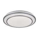 Rabalux 2131 LED stropné svietidlo Lupita 1x40W | 2700lm | 3000-6500K- stmievateľné, časovač, pamäťová funkcia, nočné osvetlenie, diaľkové ovládanie, strieborná, biela