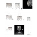 Ideal Lux 008325 nástenné svietidlo Rain 2x40W | E14 - chróm, křišťál