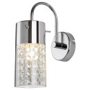 Rabalux 2194 kúpeľňové nástenné svietidlo Niagara 1x40W | E14 | IP44 - priehľadná, chróm