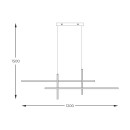 Zuma Line 003064-026640 LED závesné stropné svietidlo EDGE integrovaný LED zdroj