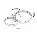 Rabalux 2229 LED prisadené stropné svietidlo Avalon 1x50W | 3150lm | 4000K- hliník, biela