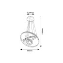 Rabalux 2230 LED závesné stropné svietidlo Avalon 1x75W | 4730lm | 4000K- hliník, biela