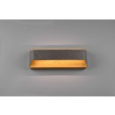Trio 224819167 LED nástenné svietidlo Arino 1x13,5W | 1500lm | 3000K - 3 fázové stmievanie, drevo, antický nikel