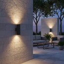 Ideal Lux 236858 vonkajšia bodová nástenná lampa Gun 2x60W | E27 | IP54 - antracit