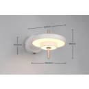 Trio T240270176 LED nástenné svietidlo KEATON  | 10W integrovaný LED zdroj | 1x1200lm | 2300+3000+4000K | Trio - SwitchDimmer | sivá