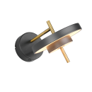 Trio T240270180 LED nástenné svietidlo KEATON  | 10W integrovaný LED zdroj | 1x1200lm | 2300+3000+4000K | Trio - SwitchDimmer | čierna | zlatá