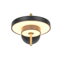 Trio T240270180 LED nástenné svietidlo KEATON  | 10W integrovaný LED zdroj | 1x1200lm | 2300+3000+4000K | Trio - SwitchDimmer | čierna | zlatá