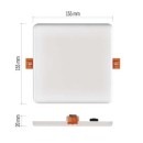 EMOS ZV2142 LED zapustené svietidlo VIXXO  | 13,5W integrovaný LED zdroj | 1250lm | 4000K