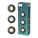 Philips 8720169376083 sada zapustených svietidiel Peridot  GU10 | čierna