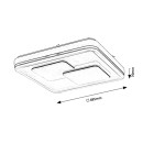 Rabalux 2604 LED stropné svietidlo Hecate 1x40W | 2970lm | 4000K- hviezdny efekt, čierna, biela