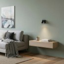 Ideal Lux 260655 LED nástenné svietidlo Bean square 1x3,5W | 220l | 3000K - vypínač na tele, čierna