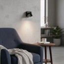 Ideal Lux 260655 LED nástenné svietidlo Bean square 1x3,5W | 220l | 3000K - vypínač na tele, čierna