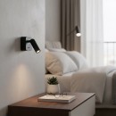 Ideal Lux 260655 LED nástenné svietidlo Bean square 1x3,5W | 220l | 3000K - vypínač na tele, čierna