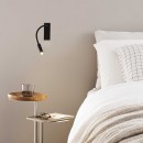 Ideal Lux 272030 LED zápustné nástenné svietidlo Io Ap 1x3W | 300lm | 3000K - čierna